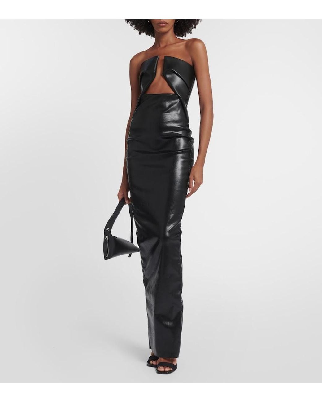 Rick Owens Black Dress Prong Gown