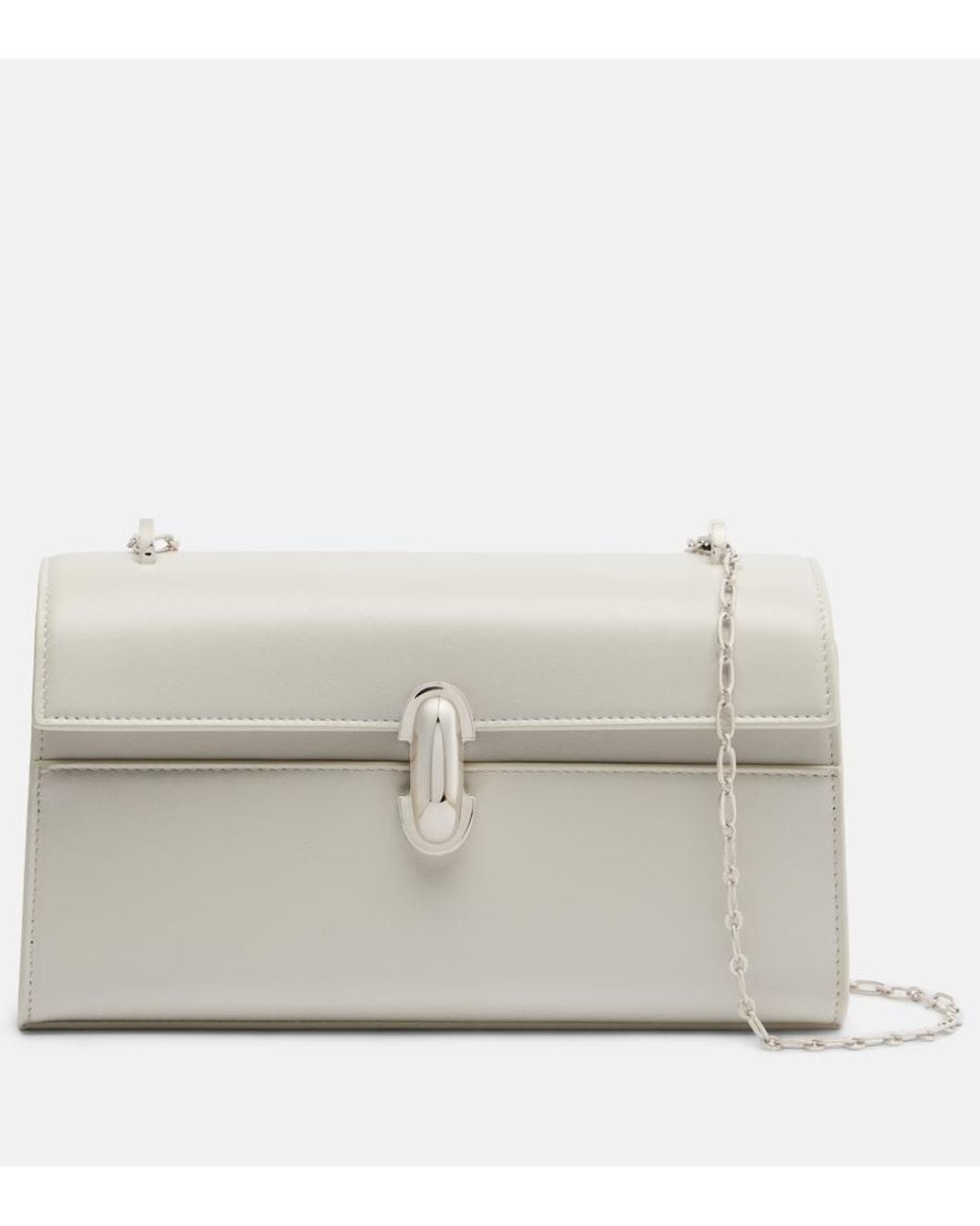 SAVETTE Natural Symmetry Chain Mini Leather Crossbody Bag