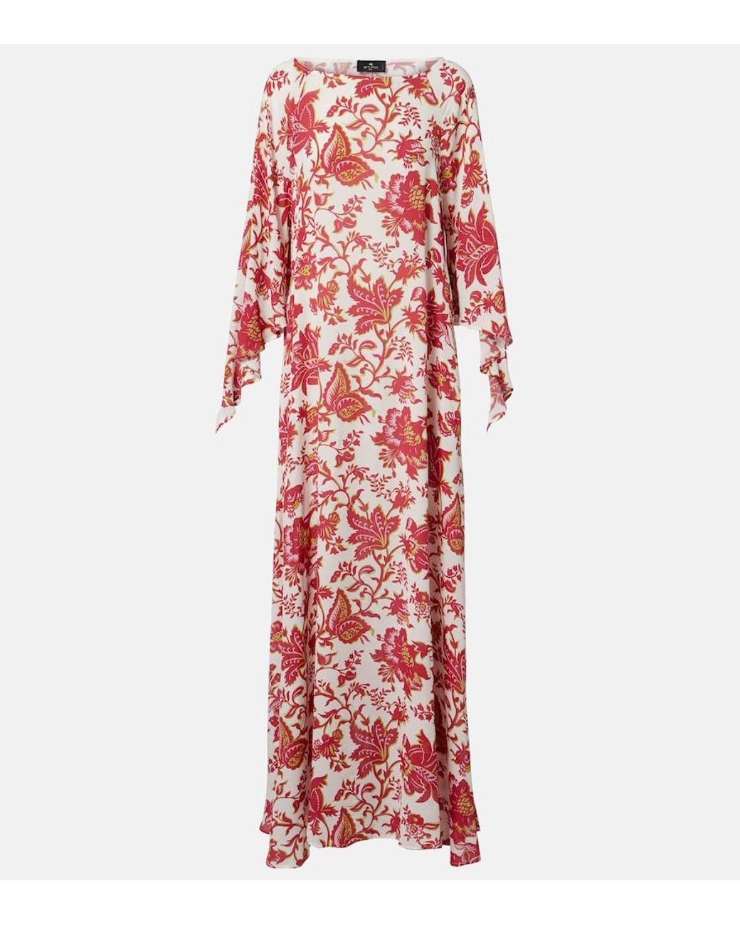 Etro Red Floral Maxi Dress