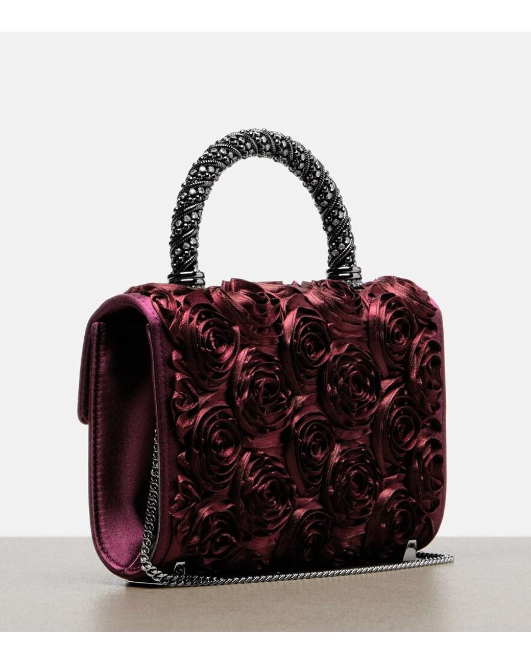 Roger Vivier Red Jewel Efflorescence Mini Top-Handle Bag