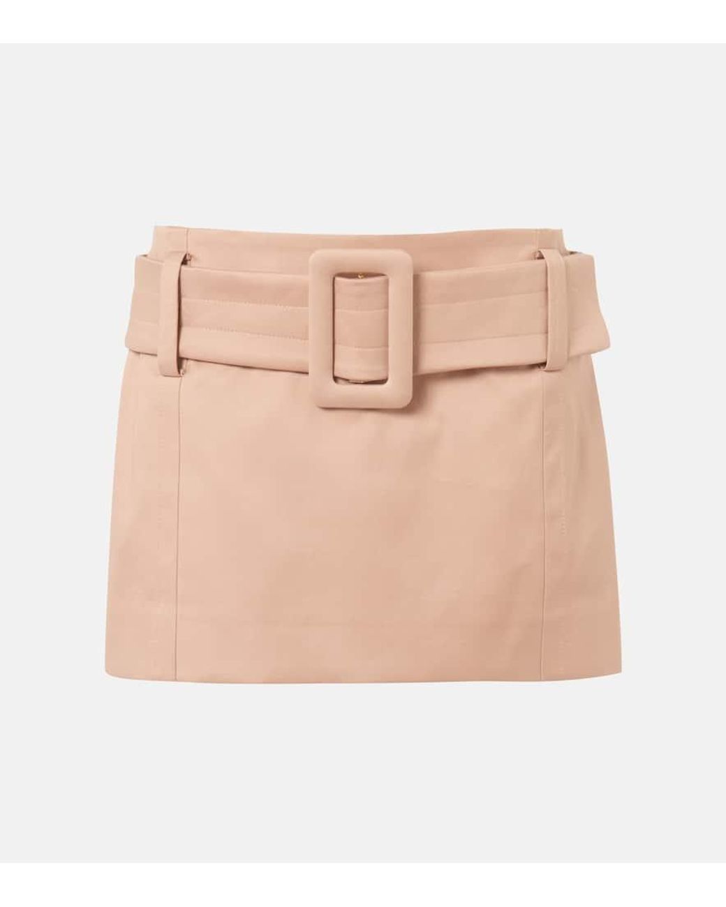 【PATOU】 Belted cotton twill miniskirt Patou | Belted mini skirt in organic cotton twill