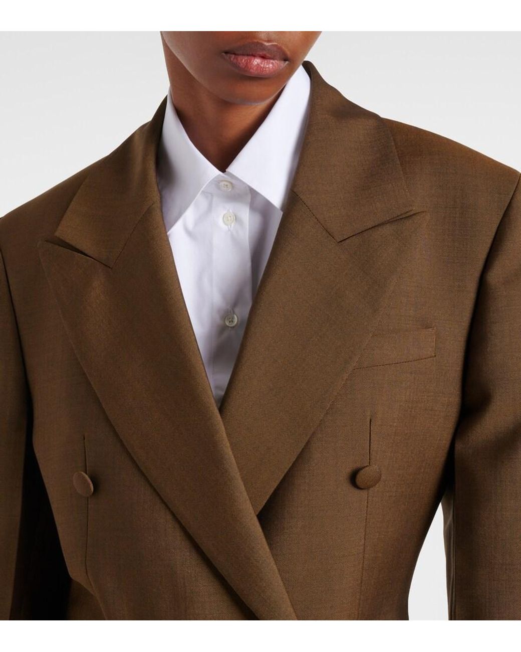 Rohe Brown Virgin Wool And Mohair Blazer