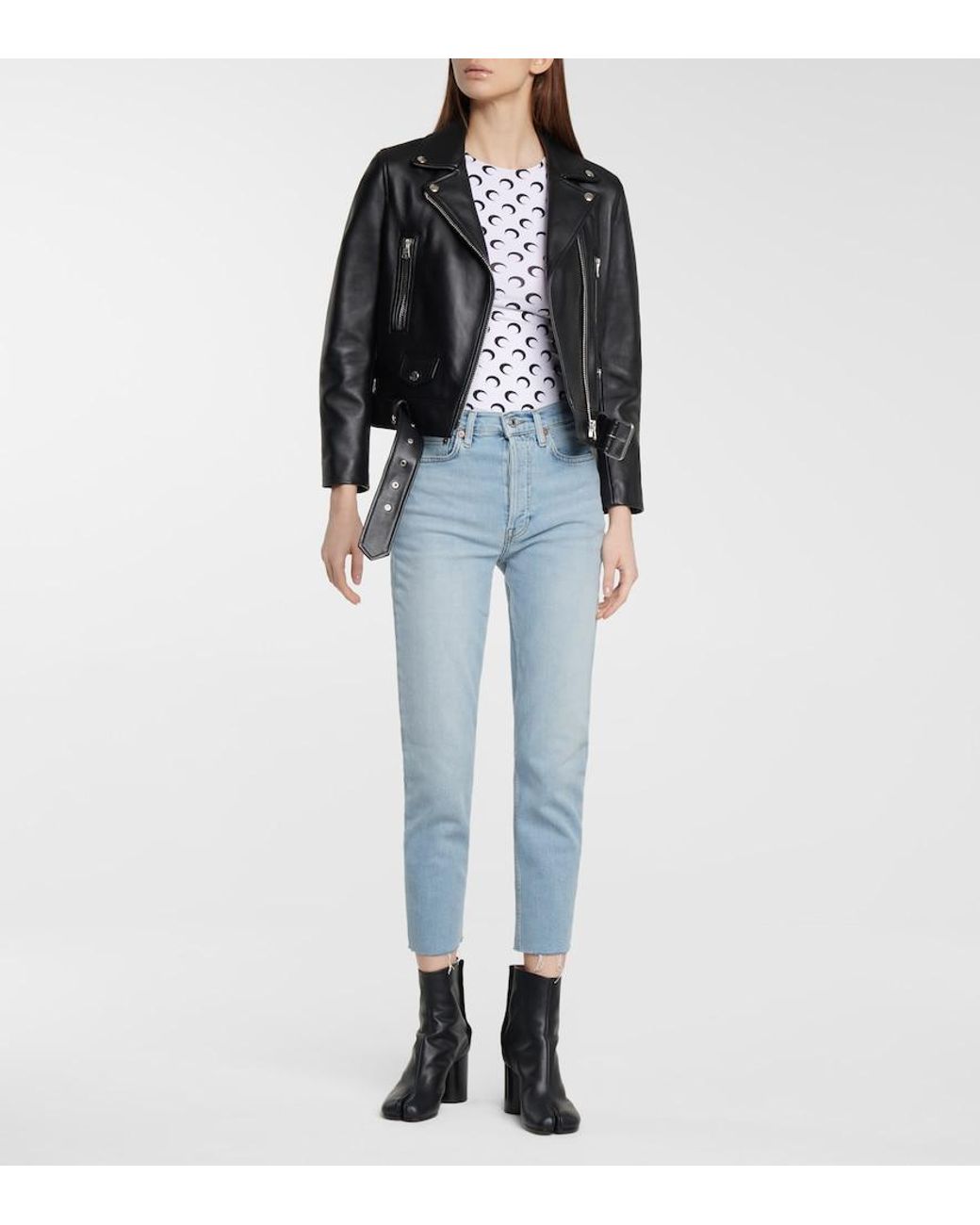 Re/done Blue 90S High-Rise Slim Jeans