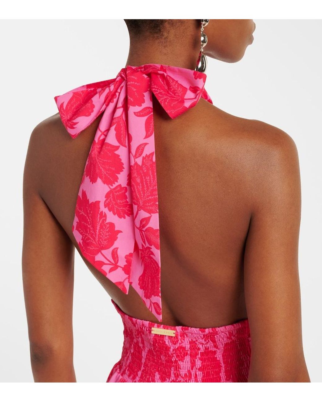Heidi Klein Pink Fairhaven Floral Cotton-Blend Maxi Dress