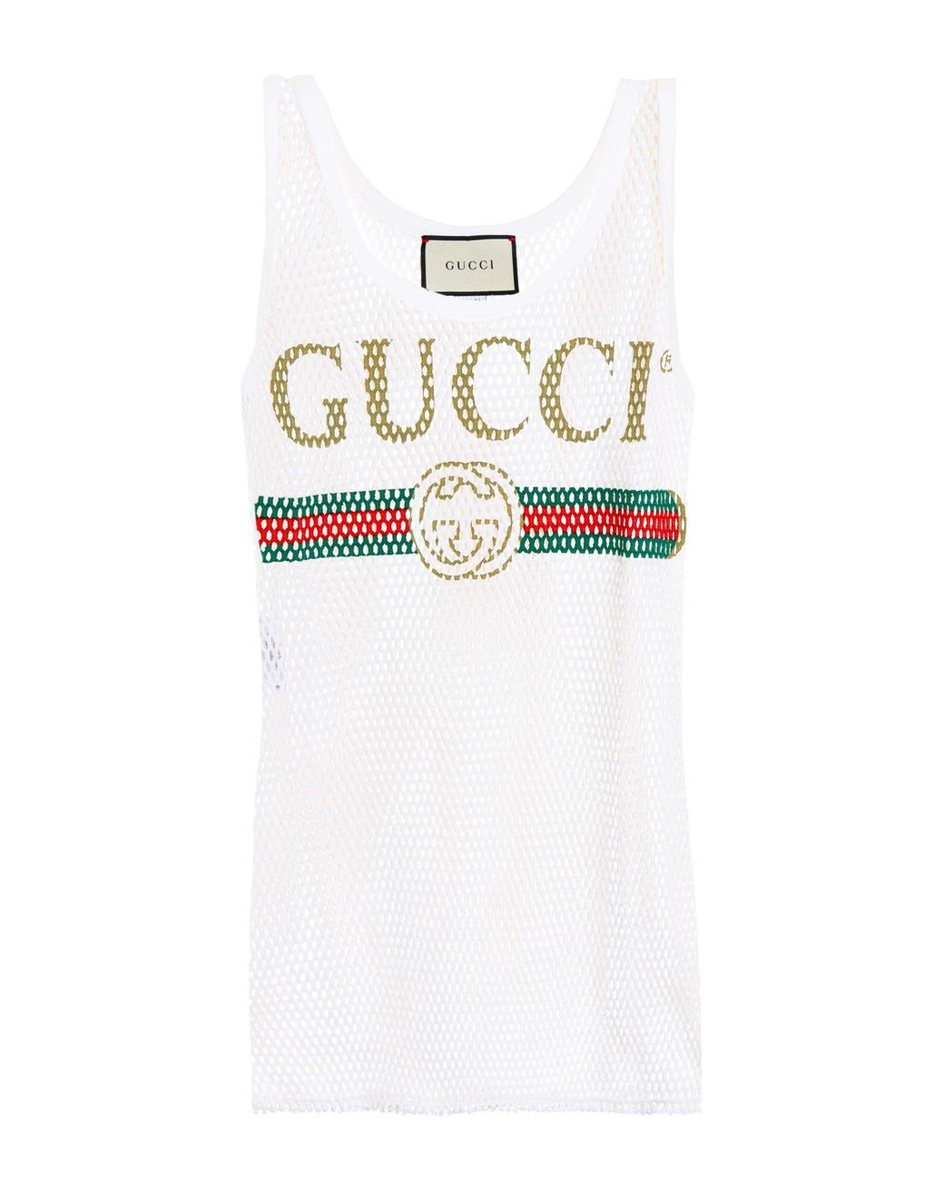 Gucci GG-print Mesh Tank Top - Farfetch