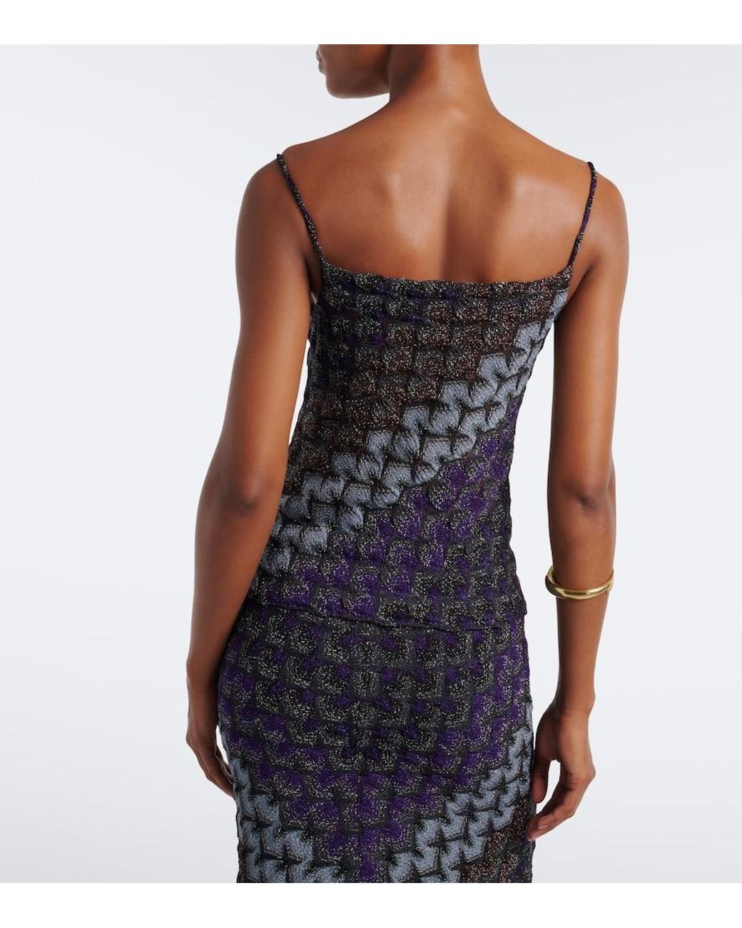 Missoni Blue Lame Top
