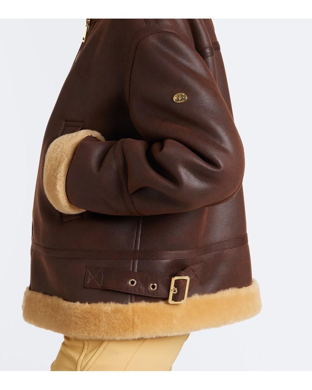 Goldbergh Brown Keisa Teddy-Trimmed Jacket