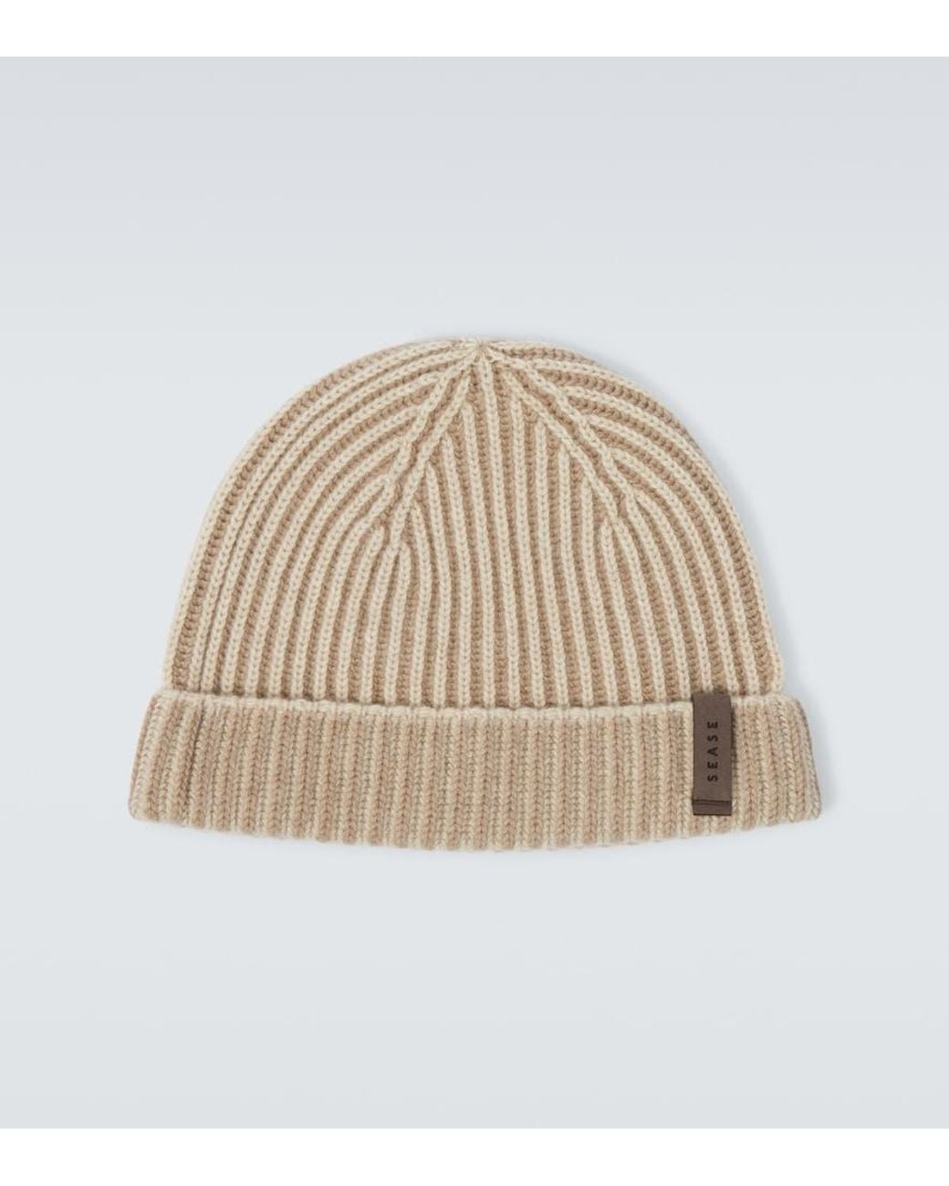 Sease Natural Dinghy Ribbed-Knit Cashmere Beanie for men