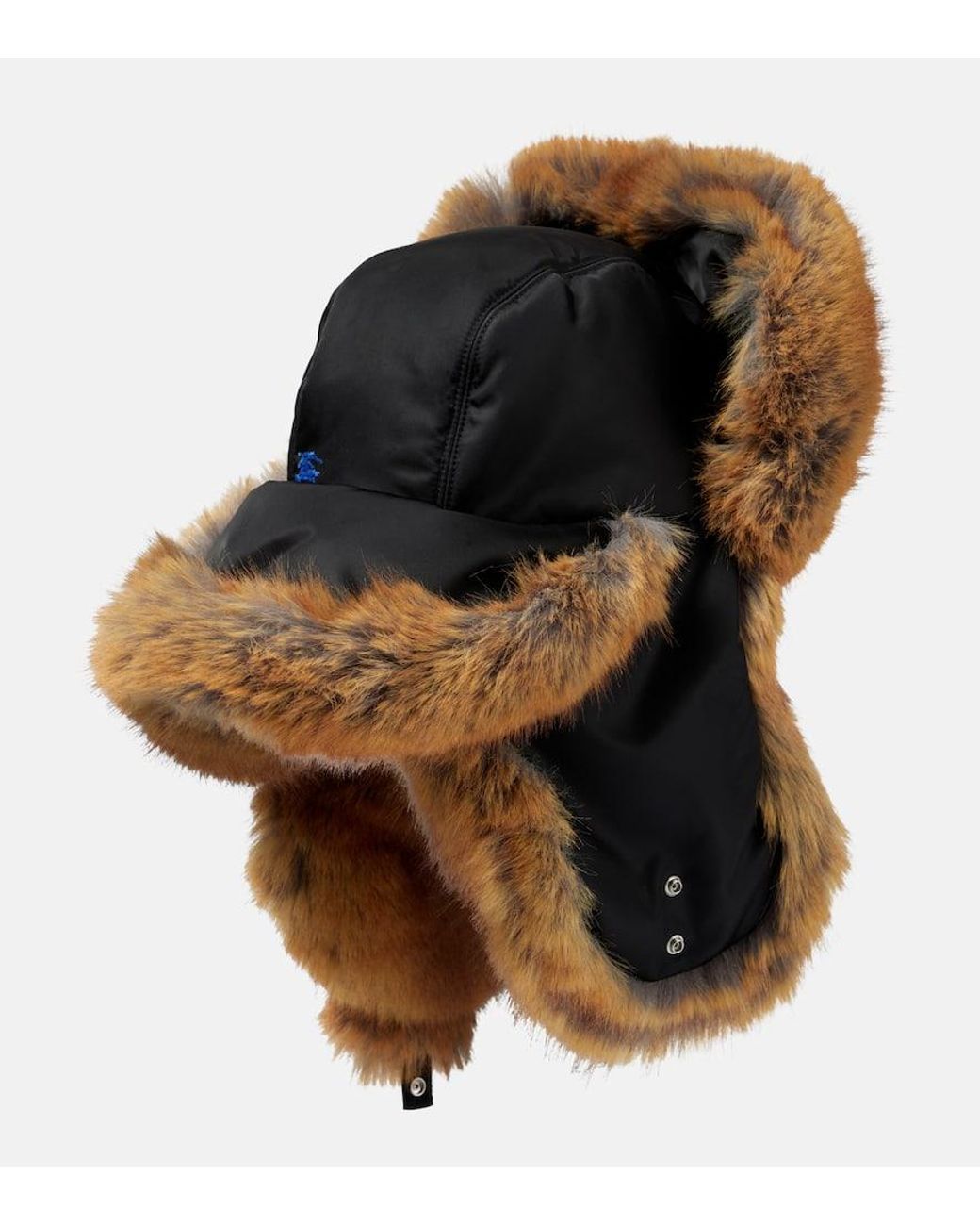 Burberry Oversized Faux Fur-trimmed Hat in Brown | Lyst display picture 2
