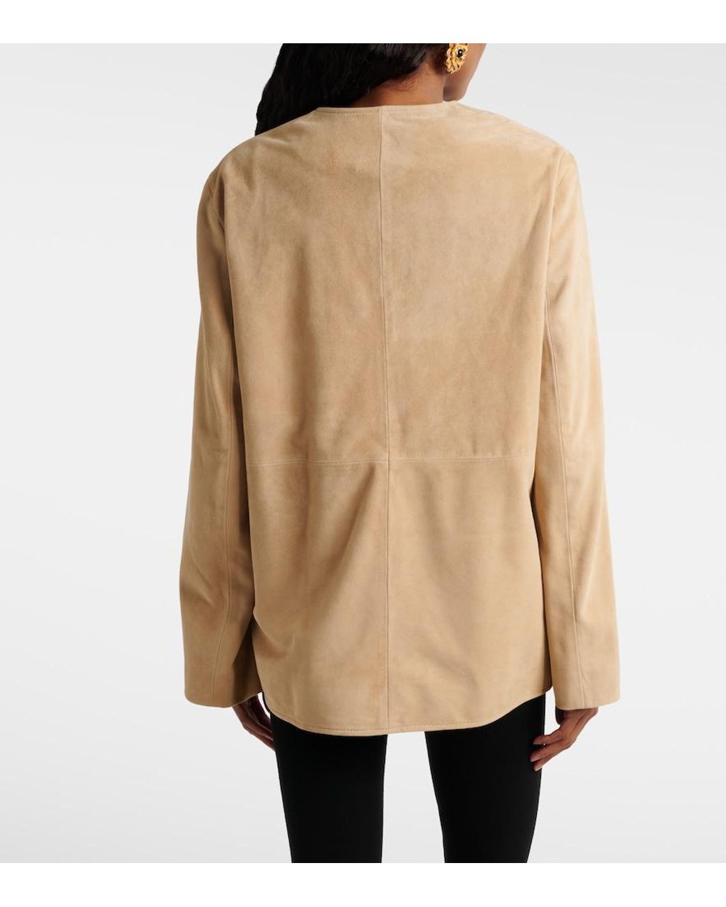 Nour Hammour Natural Suede Jacket
