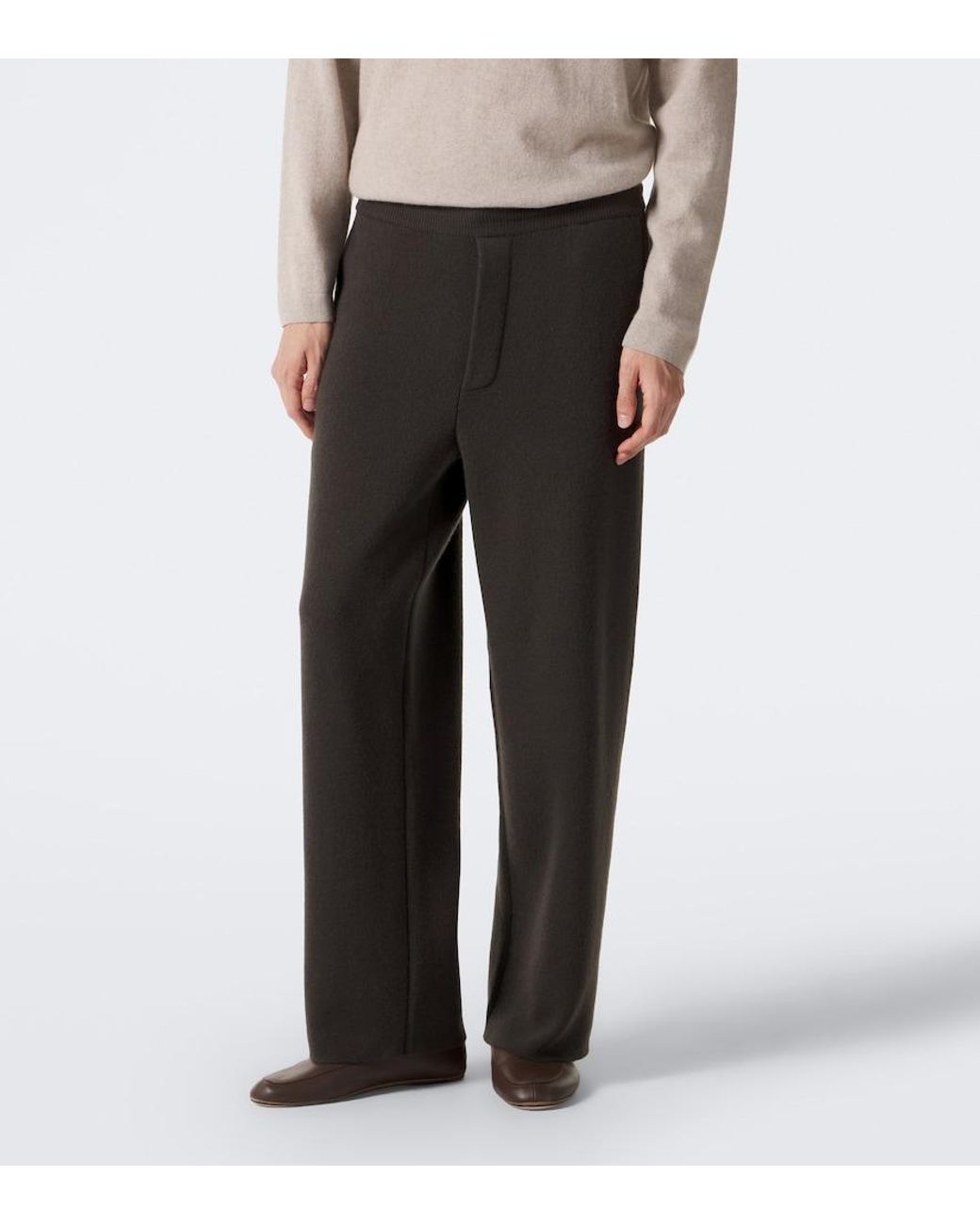 Lisa Yang Gray Parker Cashmere Straight Pants for men