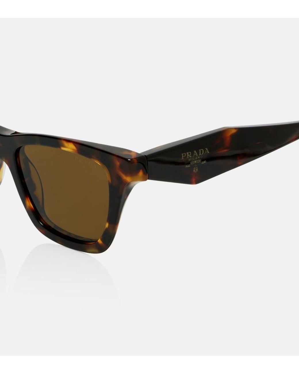 Prada Brown Cartiglio Cat-Eye Sunglasses