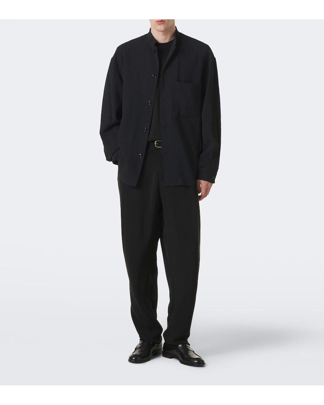 Giorgio Armani Black Cotton Jersey T-Shirt for men