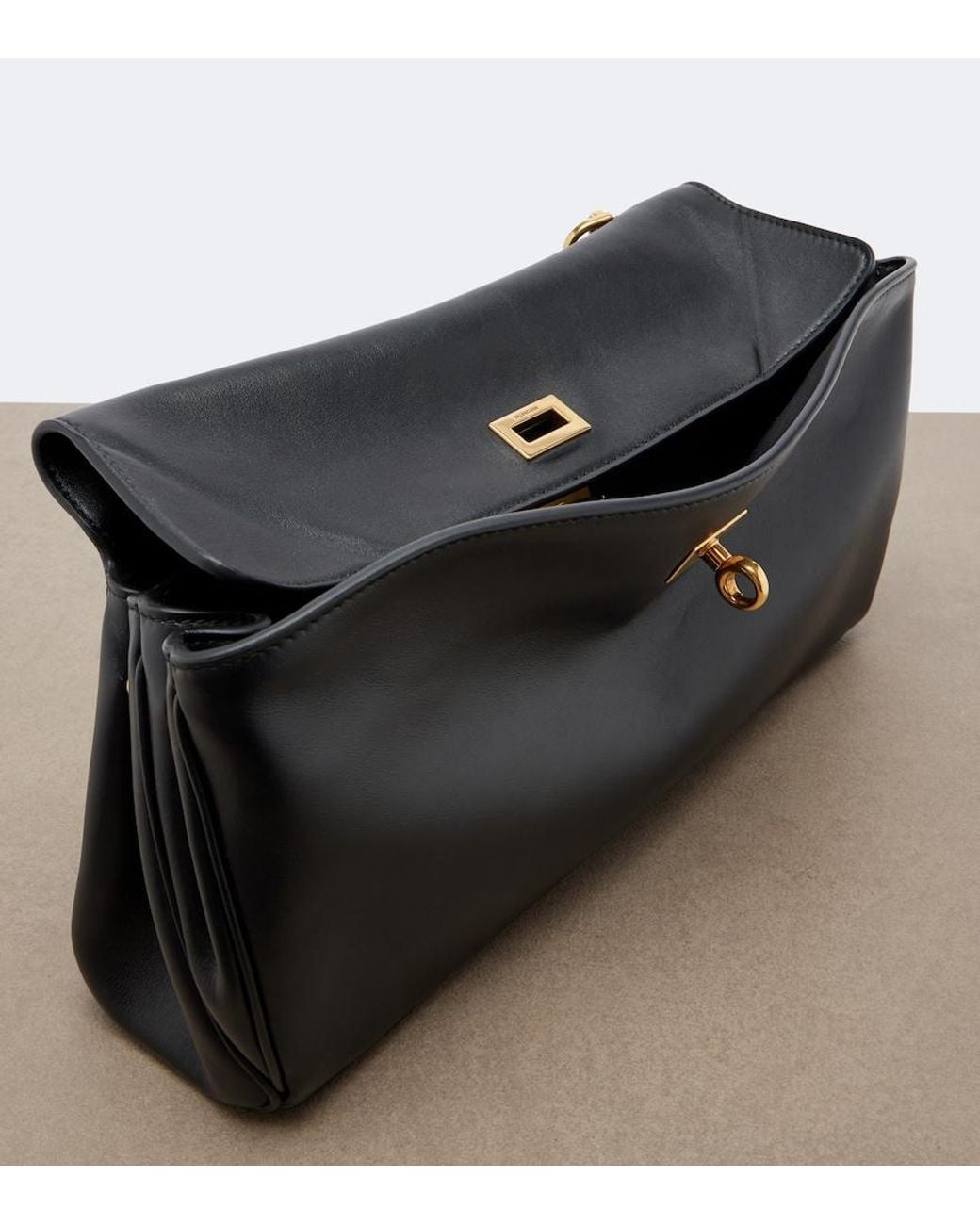 Balenciaga Black Rodeo Medium Leather Shoulder Bag