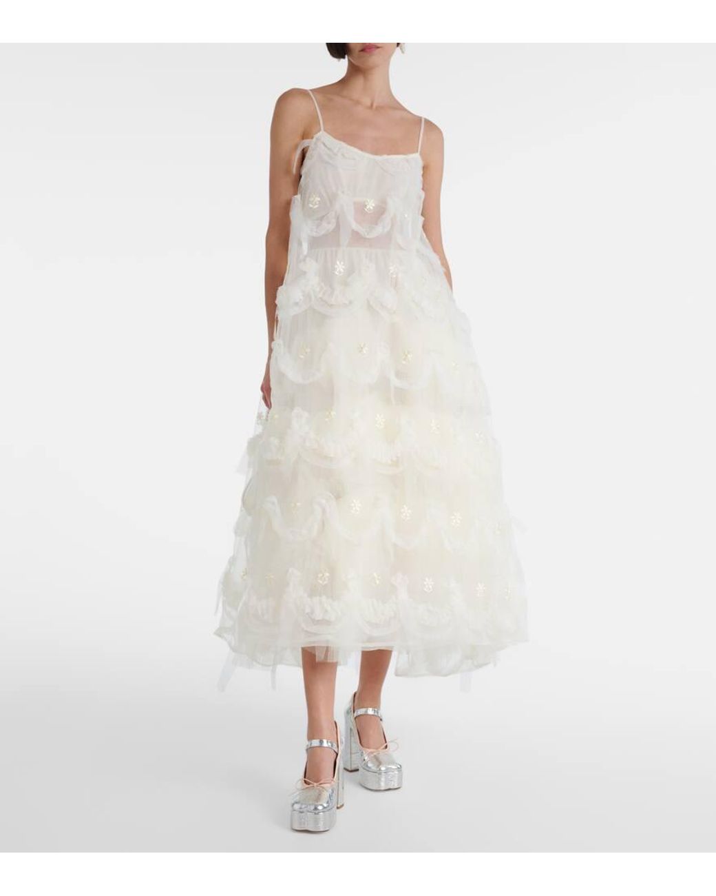 pink floral embroidered dress Ball Gown Floor Length Tulle Lace Flower Girl Dress COCOMELODY CF0336