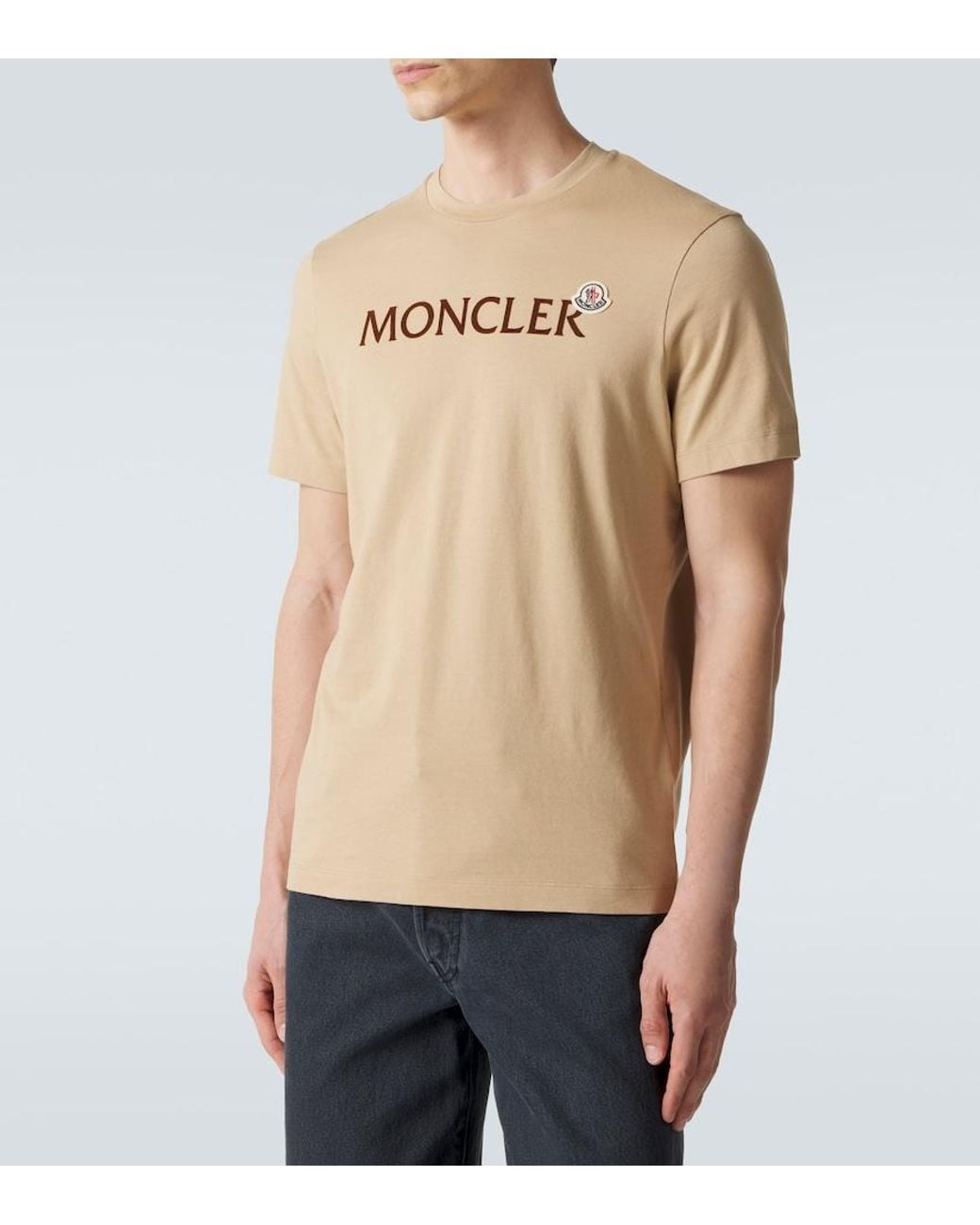 Moncler Natural Cotton Jersey T-Shirt for men