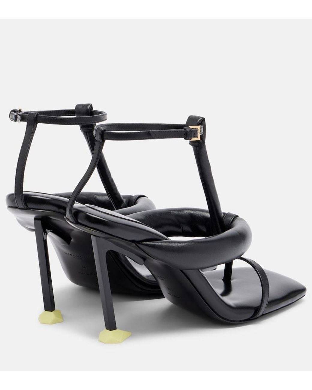 Givenchy Black Boudoir Leather Thong Sandals