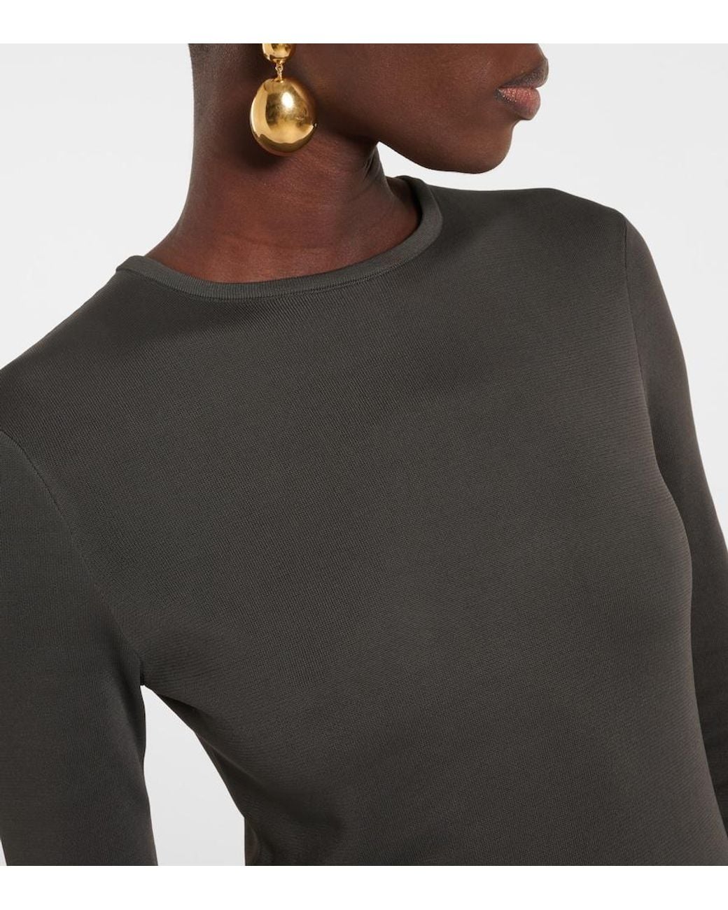 FFORME Gray Scudder Knitted Maxi Dress