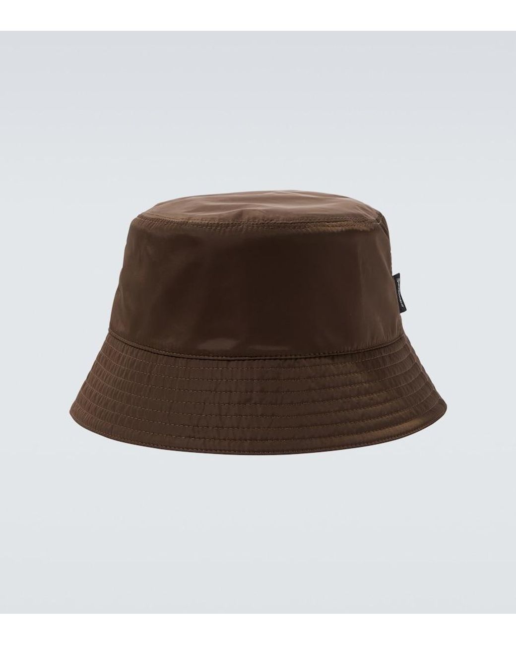Saint Laurent Brown Logo Bucket Hat for men