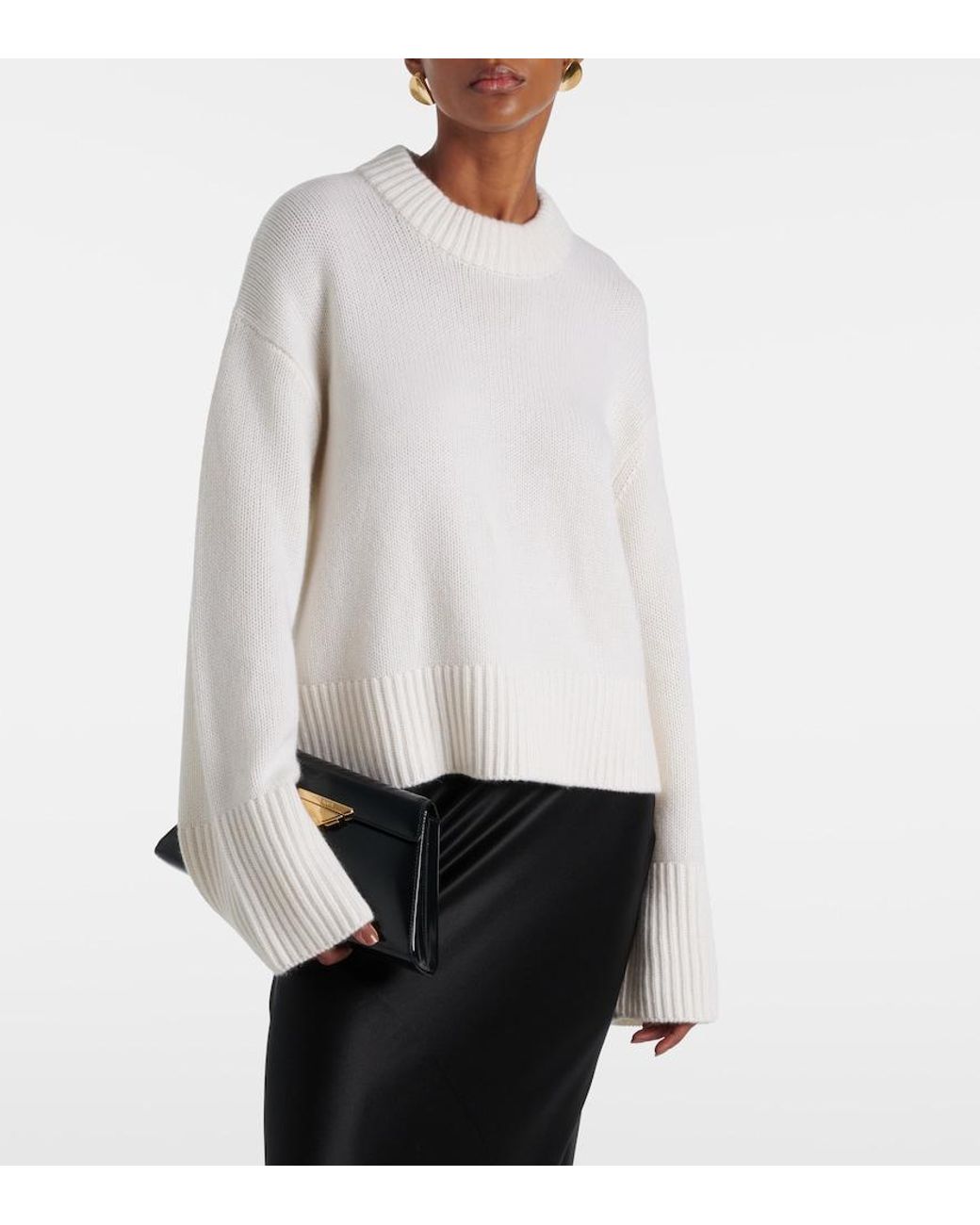 Lisa Yang White Sony Cashmere Sweater