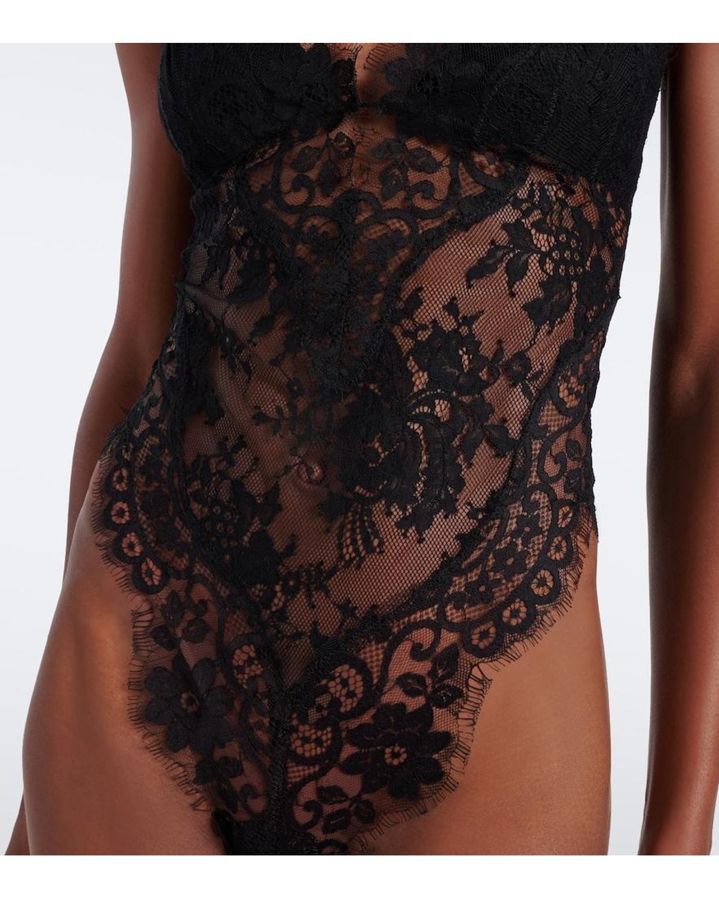 Zimmermann Black Lace Bodysuit