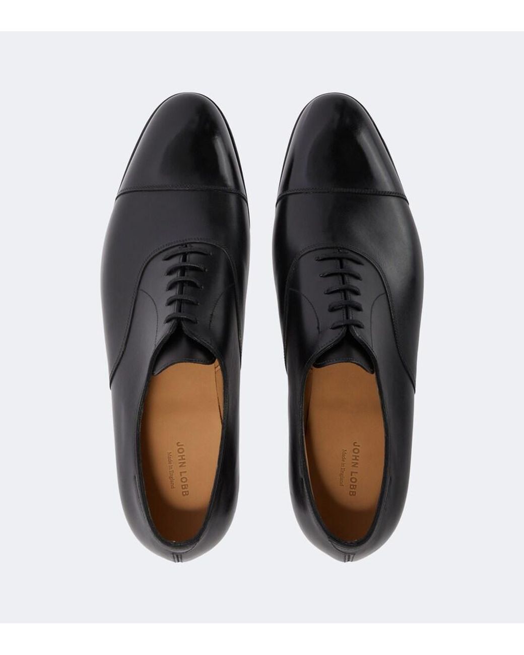 John Lobb Black City Ii Leather Derby Shoes for men