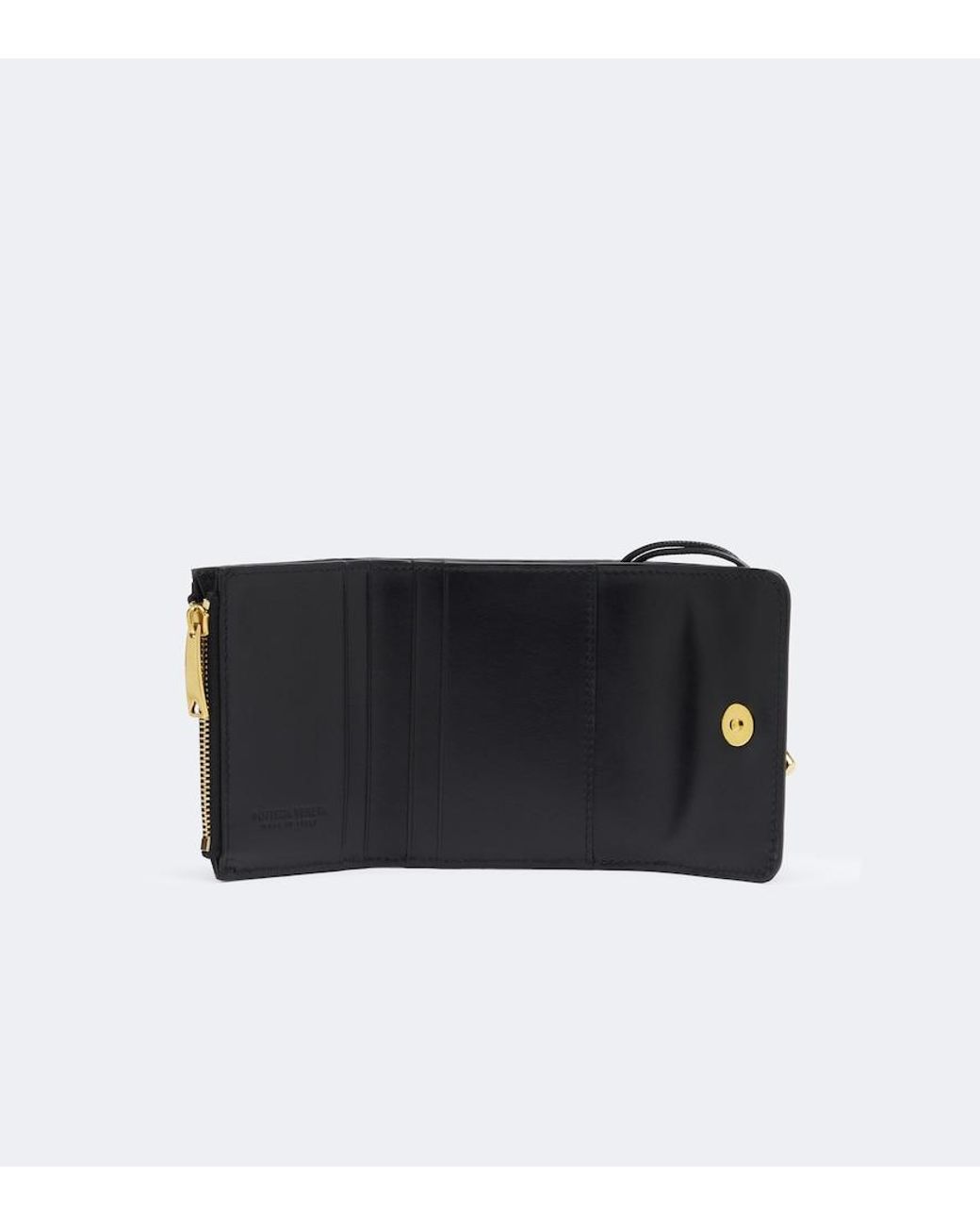 Bottega Veneta Black Andiamo Intrecciato Leather Wallet