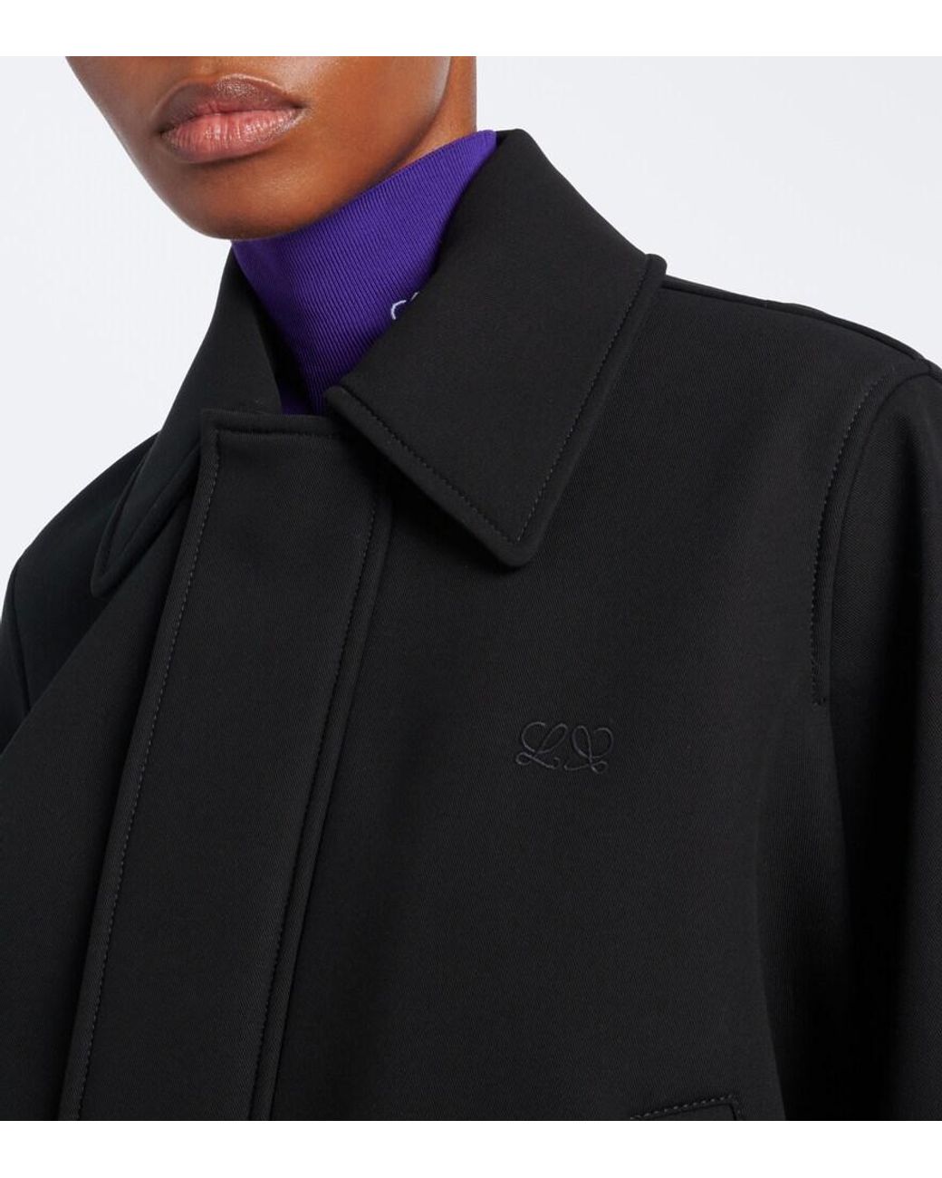 Loewe Black Double L Cotton Blouson Jacket