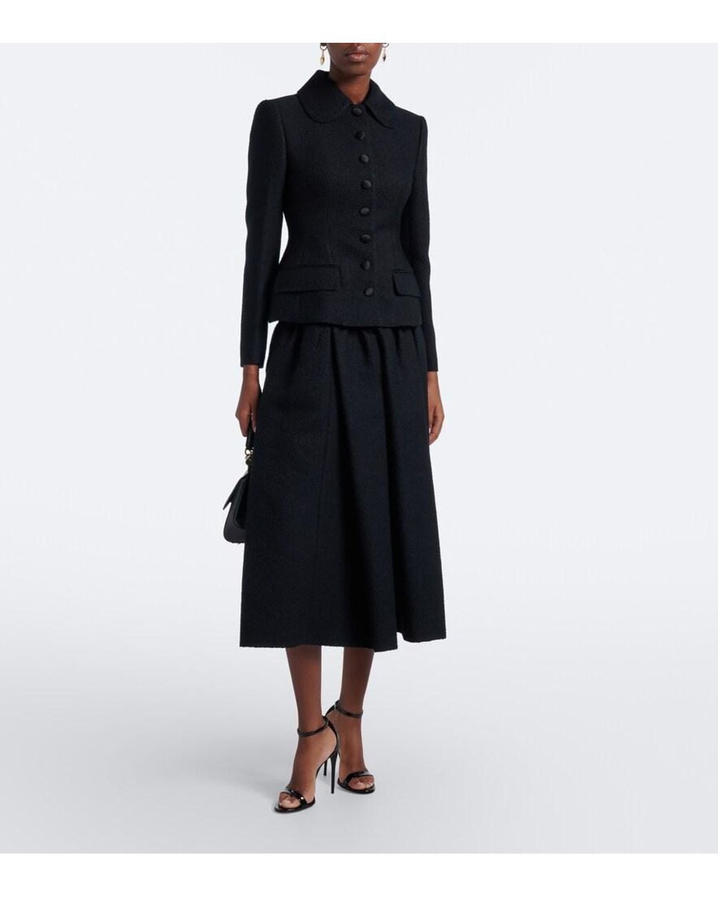 Dolce & Gabbana Black Single-Breasted Wool And Silk-Blend Blazer
