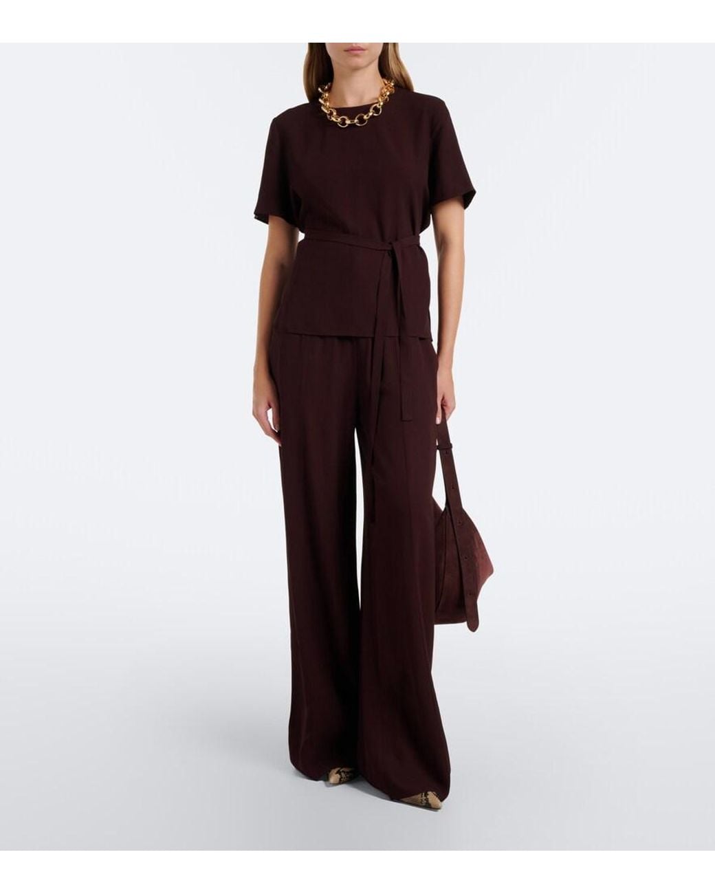 Joseph Red Atheris Crepe Top
