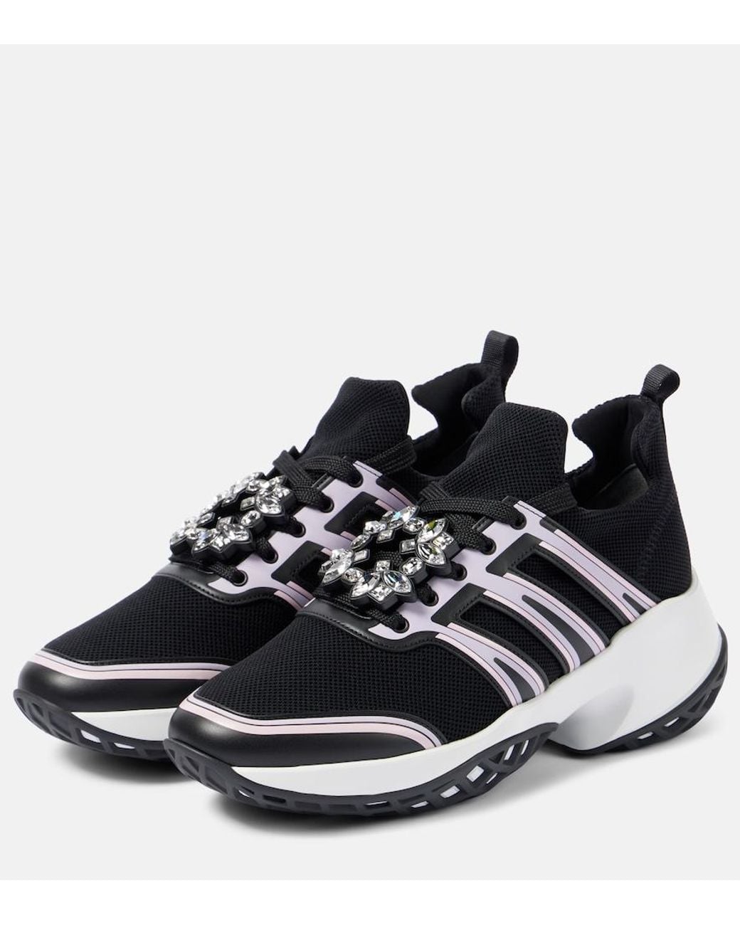 Roger Vivier Black Viv Run Mesh Sneakers