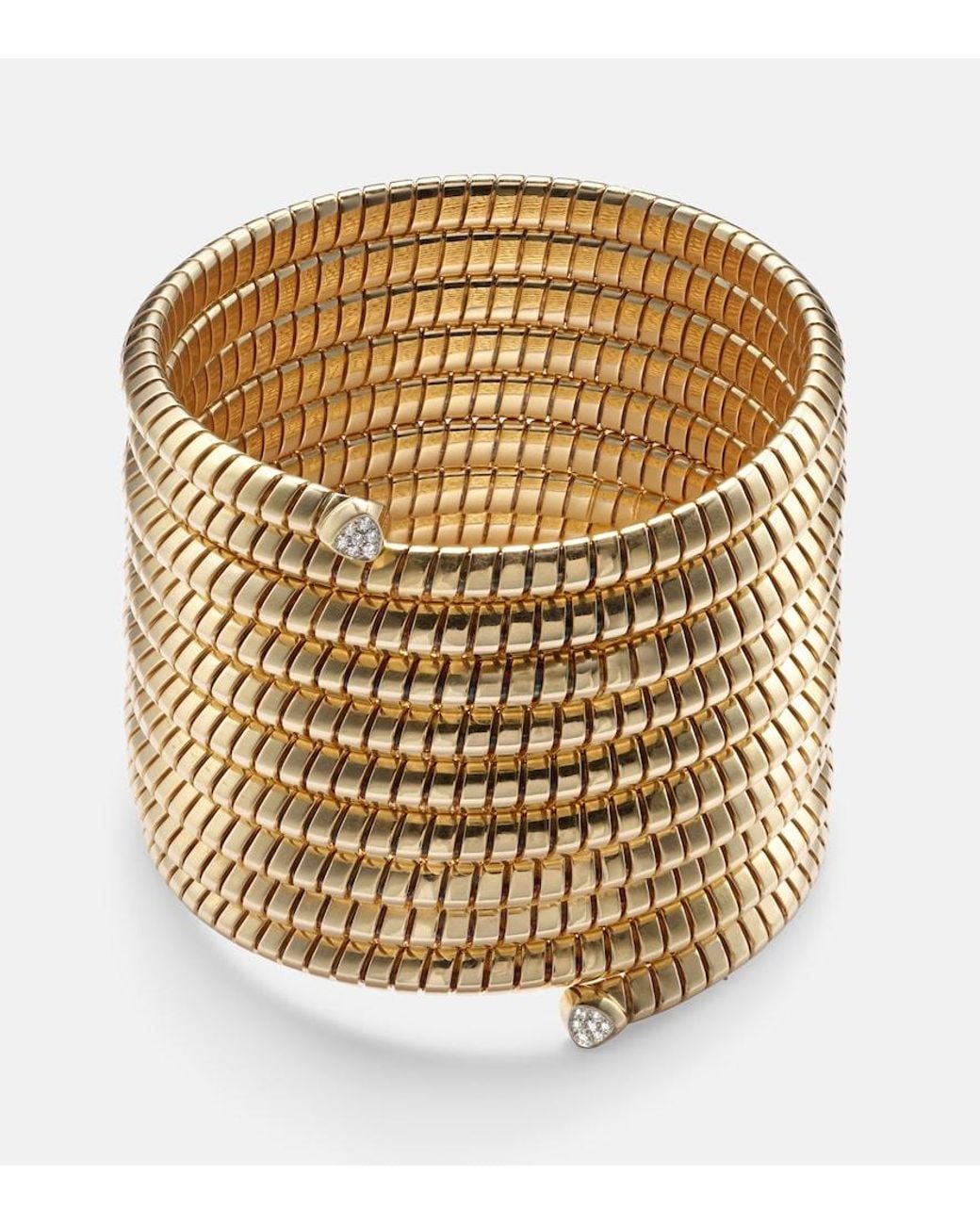 Marina B Metallic Trisolina 18Kt Bangle With Diamonds