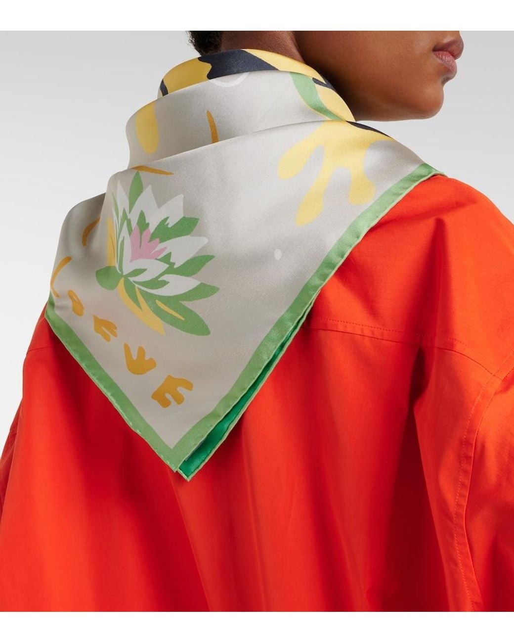 Loewe Metallic Printed Silk Twill Scarf