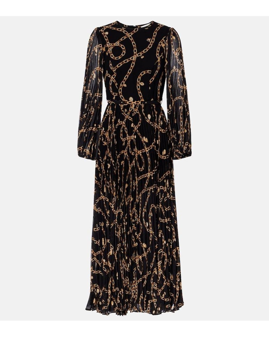 Zimmermann Black Sunray Printed Midi Dress