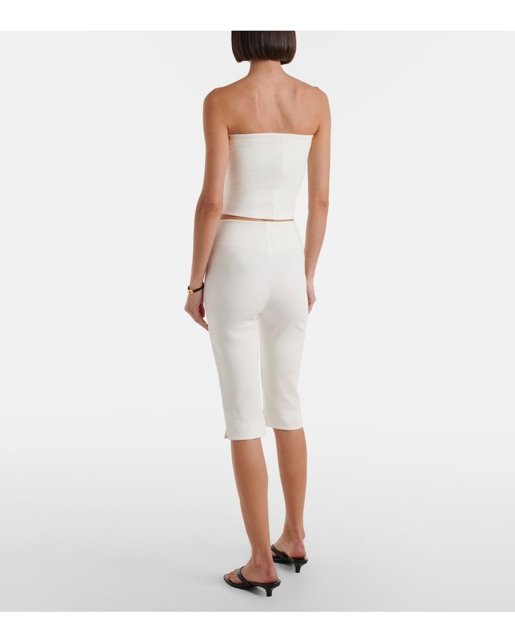 Leset White Rio Capri Pants