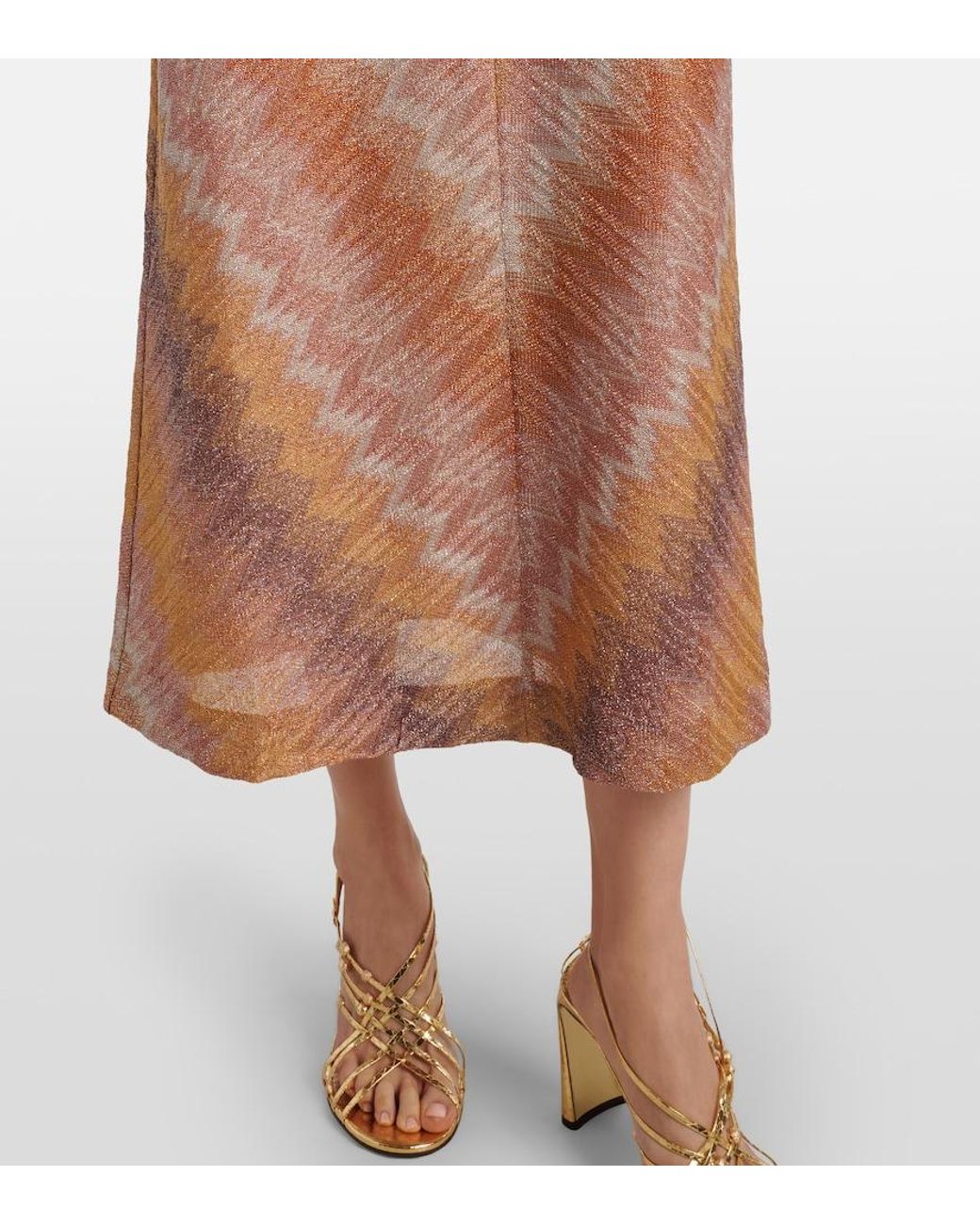 Missoni Brown Lame Midi Dress