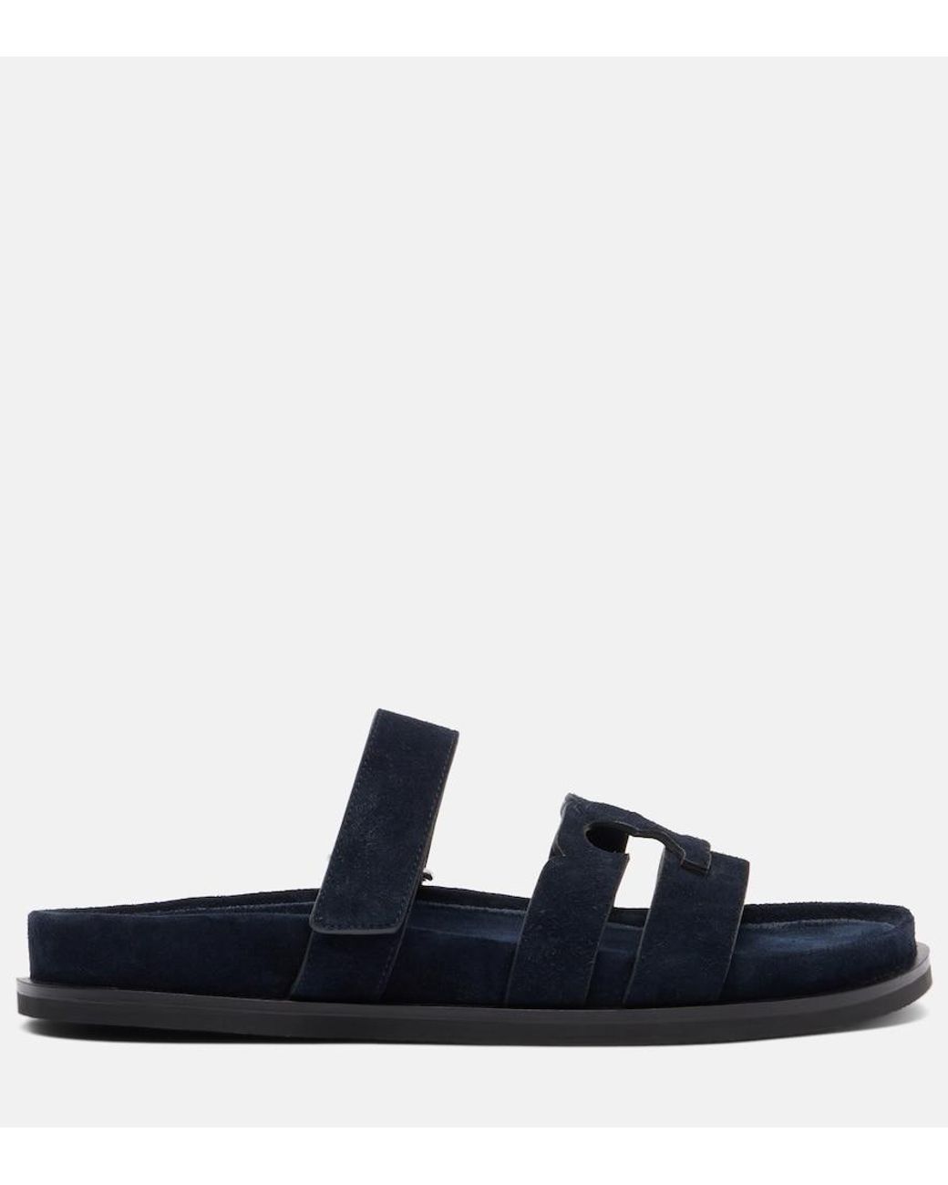 Tory Burch Blue Ines Suede Slides