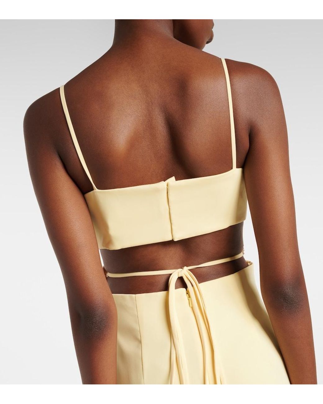 Costarellos Yellow Zilia Embellished Minidress