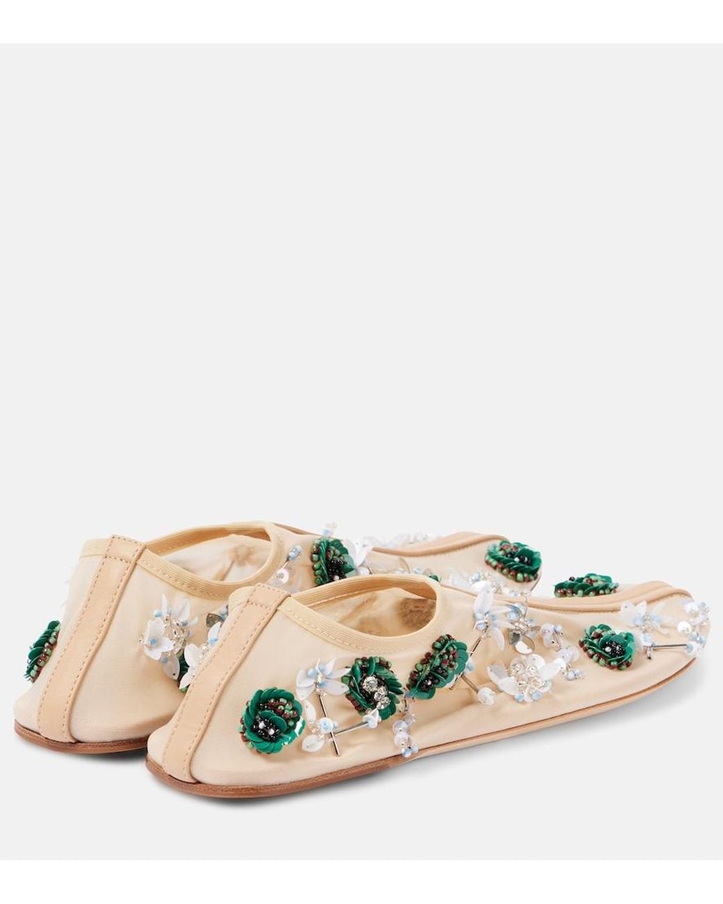 Christopher Esber Multicolor Embla Beaded-Mesh Flats