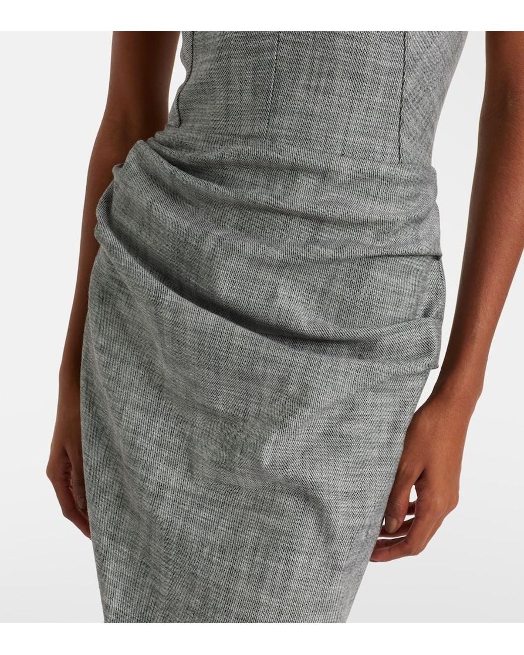 Maticevski Gray Saucy Minx Cotton Midi Dress