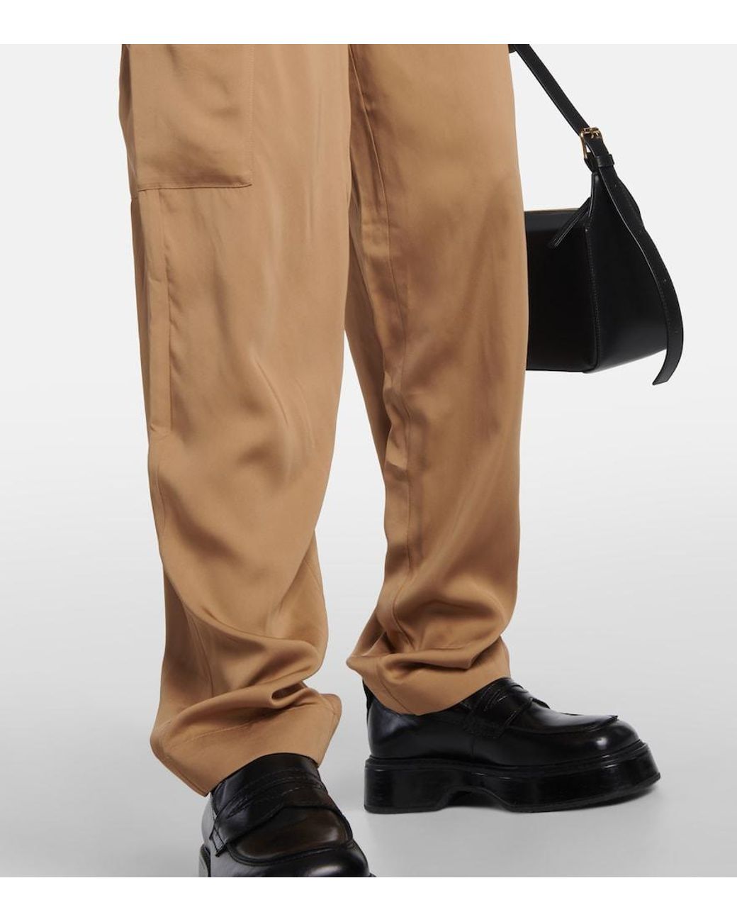 Joseph Natural Treveris High-Rise Tapered Pants