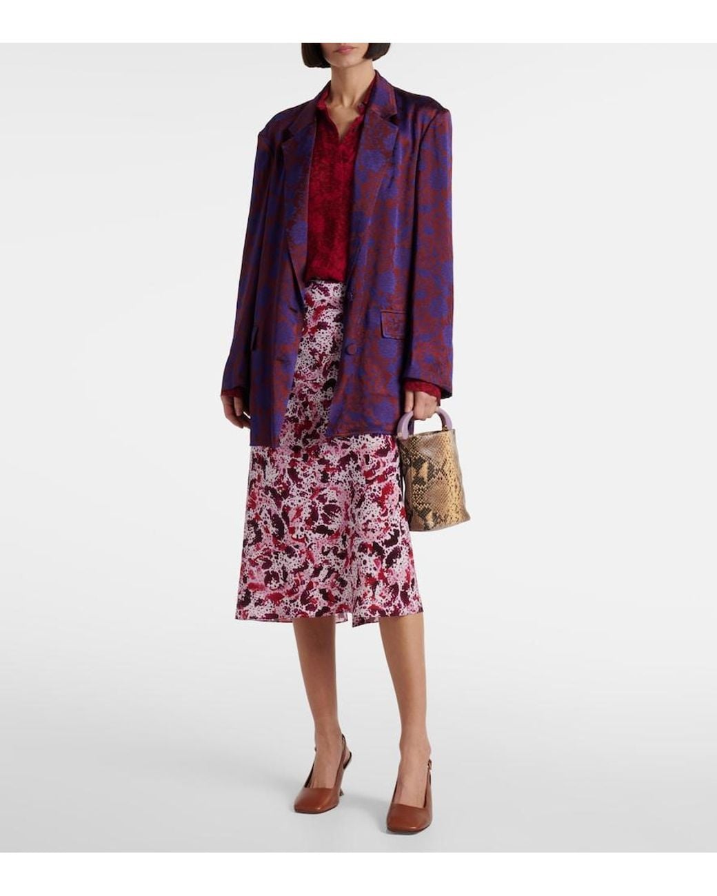 Dries Van Noten Brown Leather Slingback Pumps