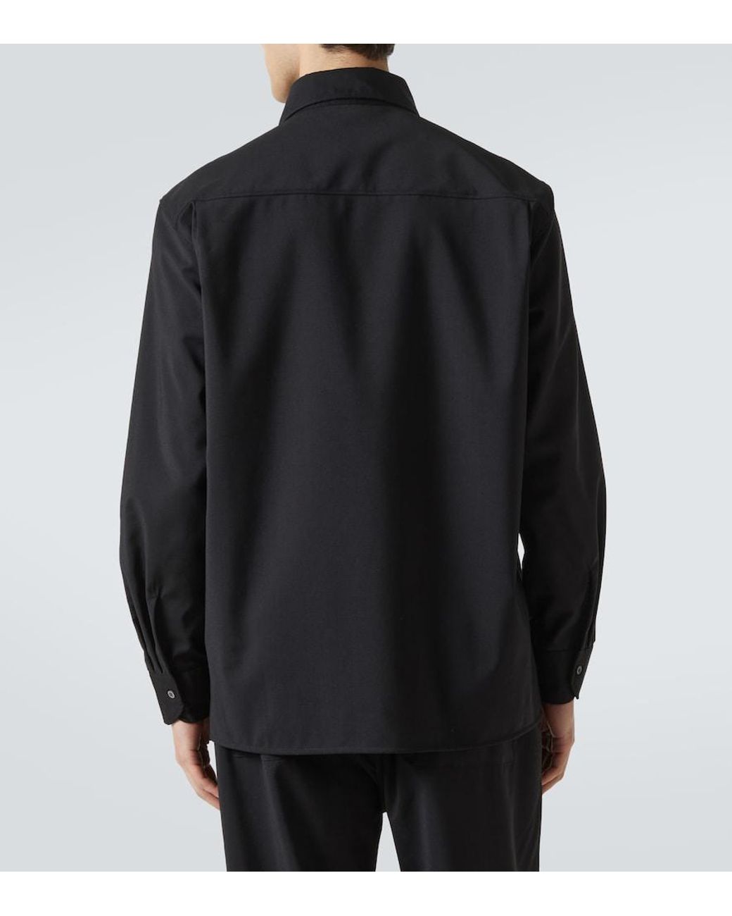Saman Amel Hemdjacke Aus Wolle in Black für Herren