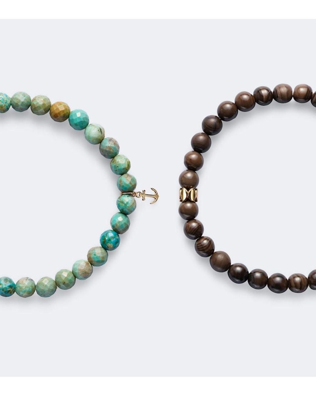Sydney Evan Green Set Of 2 14Kt Beaded Bracelets With And Jaspers for men