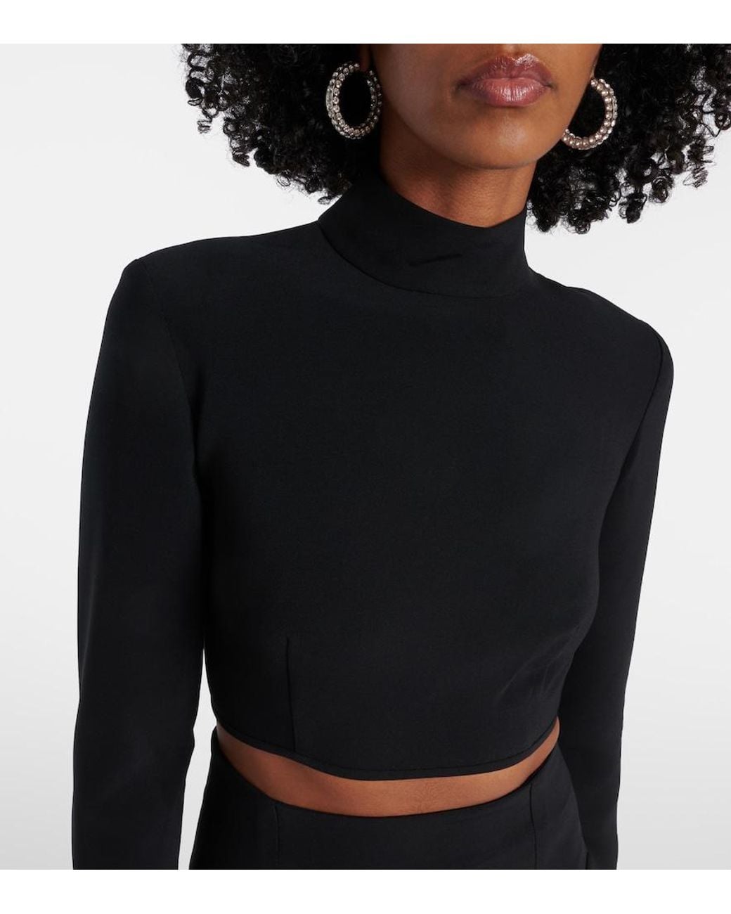 Costarellos Black Cropped Top