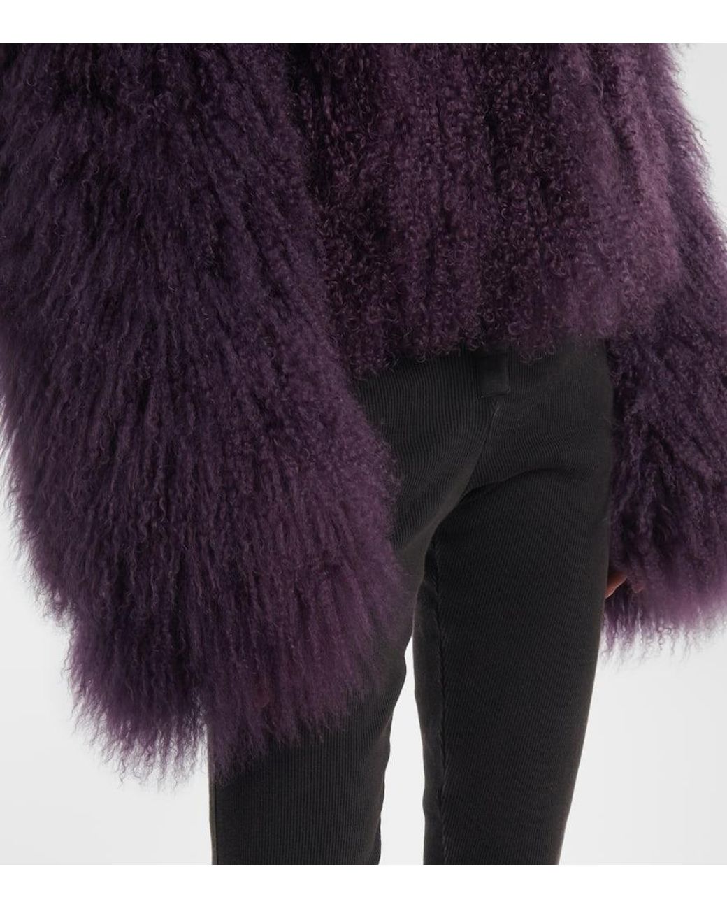 The Attico Purple Shearling Jacket