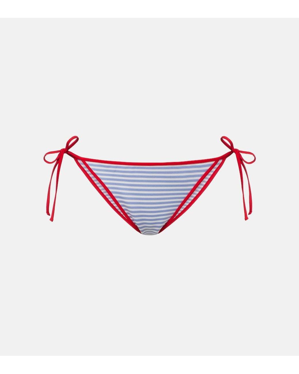 Prada Pink Striped Bikini Bottoms