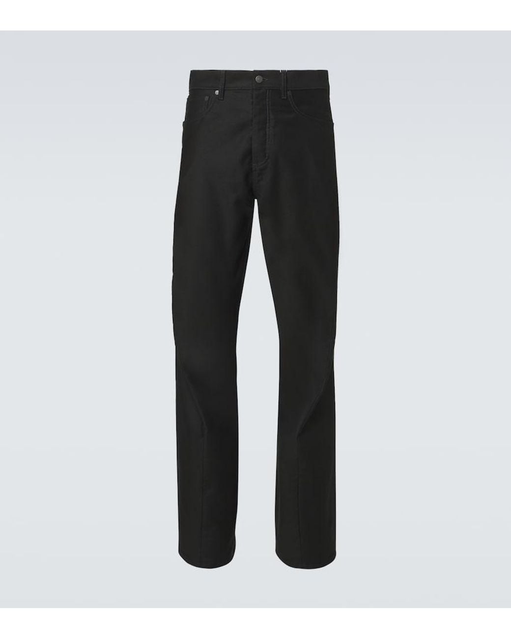 Maison Margiela Black Cotton Straight Pants for men