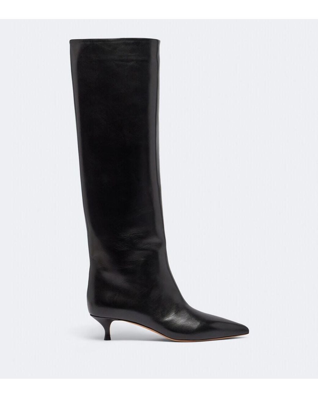 Le Monde Beryl Black Babouche Leather Knee-High Boots