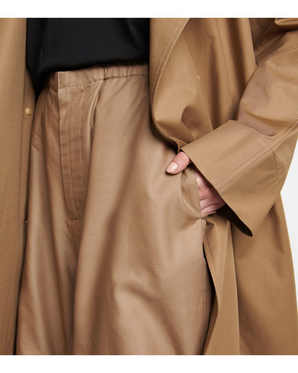 The Row Antica Cotton And Silk Balloon Pants in Natural Lyst